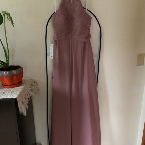 Azazie Vintage Mauve Ginger Long Dress Size 8A NWT - Picture 1 of 5
